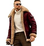 OADOBKICE Fahrradjacke Herren Wasserdichte Jacken Für Herren Wintermantel Outdoormantel Kunstlederjacke Elegante Jacke Arbeitsjacke Leichte Jacke Plus Größe Herrenjacke Oversize-Jacke Rotwein 4XL
