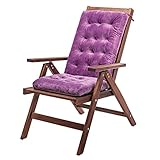 Schaukelstuhl Kissen und Pads, Adirondack Stuhlkissen, Rücken- und Sitzkissen für Outdoor, Terrassenstuhl, Bürostuhl, Schreibtischstuhl, Esszimmerstühle, Küchenstuhl, Loungesessel (Violett, Flanell 1)