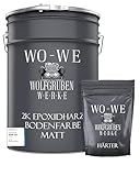 WO-WE 2K Epoxidharz Garagenfarbe Bodenbeschichtung MATT W702 Anthrazitgrau RAL7016-5kg