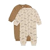 PIPPI Unisex Baby Nightsuit -Zipper (2-Pack) and Toddler Sleepers, Mehrfarbig, 74 EU