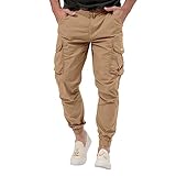 BOTCAM Outdoorhose Herren Winter Gefüttert Einfarbige Hose mit Taschen und Knöpfen für Herren mit passender Ausstattung Outdoor Hosen
