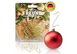 Aufhänger für Weihnachtskugeln und Christbaumschmuck, Weihnachtskugelaufhänger zur mühelosen Befestigung von Ihrem Weihnachtsbaumchmuck und Weihnachtsdekorationen,100 Stück Dekohaken Gold