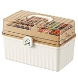 Medikamentenbox – 32 X 17 X 17 Cm, Tragbarer Aufbewahrungskoffer | Robuster Erste-Hilfe-Organizer Für Zu Hause Mit Griff Für Einfachen Zugriff Und Sicheres Sortieren | Medikamentenbox – Behälter Für D
