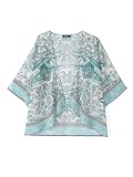 ZANZEA Strand Kimono Damen 3/4 Ärmel Kurz Chiffon Sommerjacke Blumen Leichte Cardigan Boho Bikini Cover Up Blumen-Grün M