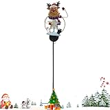 Solar-Weihnachtsbeleuchtung – 31,5 X 5,12 X 3,94 Zoll LED-Umgebungsbeleuchtung Elch, 600 MAh Solarbetriebene Weihnachtsbeleuchtung, Elch-Ambiente-Rasendekoration | Party-Dekorationen Für Terrasse, Ver