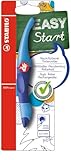 STABILO - Ergonomischer Tintenroller für Rechtshänder - EASYoriginal in dunkel-/hellblau - Einzelstift - Schreibfarbe blau (löschbar) - inklusive Patrone
