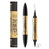 Augenbrauenstift,2 in 1 Flüssiger Eyeliner,Wasserdichter und Schweißfester Augenbrauenstift,Microblading Augenbrauenstift,Wischfest Eyebrow Pencil Kann Leicht Natürliche Augenbrauenform（‎Dunkelbraun）