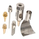 ORFOFE Lötspitzen Teilig Ersatzspitzen aus Metall für Gaslötkolben Leicht Kompakt Schnelles Wechseln Vielseitig für Schweißen Löten Holzgravur Tragbar Kabellos