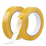 2 Rollen Teppichklebeband Doppelseitig Extra Stark, Doppelseitiges Klebeband Extra Starkes Teppichklebebänder Ablösbar, 20 mm x 20 m Beidseitig stark Teppichverlegeband für Teppich, Bodenbelag