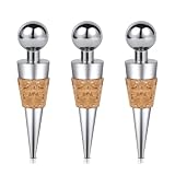 3 Stück Weinflaschenverschluss, Weinverschluss, Wiederverwendbare Flaschenverschluss Universal, Wein Verschluss für Weinsammlung Rotwein Champagner Beer Saver Sealer