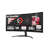 LG Electronics 34WR50QK-B.AEU UltraWide 1800R Curved QHD Monitor 34', 3440 x 1440, 21:9, 5ms GtG, 100 Hz, HDR10, 99% sRGB, PBP-Modus, OnScreen Control, AMD FreeSync - Schwarz