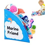 Stoffbücher für Babys – Tierbücher, Spielzeug, weiche Knisterbücher zum Anfassen und Fühlen | Sichere Babybücher aus Stoff mit Quietsch- und Knistergeräuschen, Aktivitätsspielzeug für die frühe Bildun