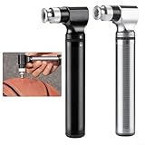 Mini-Fahrradpumpe aus Aluminiumlegierung, 130 PSI, tragbar und platzsparend, ideal für schnelles Aufblasen und einfachen Transport (schwarz)