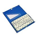 drburpily Das Double Six Dominos Set bereichert das Spielerlebnis mit klassischem Spielspaß. Geeignet für Familienfeiern und Partys. Dominosteine für unterwegs, Blau, 15.4 x 9.3 cm