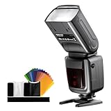 PHOTOOLEX Blitz Flash Speedlite für Canon Nikon Sony Panasonic Olympus Pentax Fujifilm Sigma Minolta und Andere SLR Digital SLR Film SLR Kameras und Digital Kameras mit Single-Kontakt Hot-Schuh