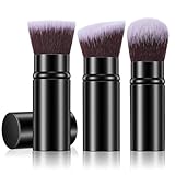 LXUEJIE 3 Einziehbarer Rougepinsel, Puderpinsel in 3 Verschiedene Formen Kabuki Make up Pinsel Reisepuderpinsel Gesichts-Rougepinsel Kontur Abdeckpinsel Kosmetikwerkzeuge für Rouge Bronzer Polieren