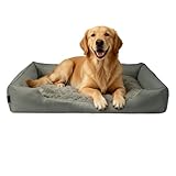 Zedelmaier Hundebett für mittelgroße & Grosse Hunde, Dicker Hundekissen, ergonomisches Hundebetten mit abnehmbarem Bezug, kratzfestes & wasserdichtes Hundekorb, Hundekörbchen waschbar (109×74×21cm)