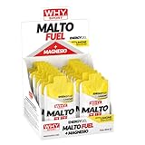 WHY SPORT Malto Fuel - Nahrungsergänzungsmittel auf Basis von Maltodextrin und Magnesium - Zitronengeschmack - Box mit 24 Gelen - 30 ml