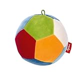 SIGIKID 42313 Aktiv-Ball Baby Activity PlayQ Mädchen und Jungen Babyspielzeug empfohlen ab Geburt mehrfarbig, Bunt Fußball-stil/10 Cm