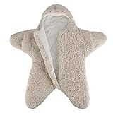 Süßer Seestern-Baby-Schlafsack aus weichem Fleece, tragbarer Baby-Schlafsack, für 0-6 Monate Baby-Jungen-Mädchen (Grey)