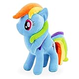Zaloife Pferd Plüschtier, Stofftier Pony Regenbogen 20cm, Kuscheltier Pferd Plush, Blau Pferd Lustiges Plüsch Puppe Geschenk für Kinder