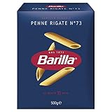 Barilla Pasta Klassische Penne Rigate n.73 aus hochwertigem Hartweizen immer al dente, (1 x 500 g)