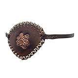 demaxiyad Piraten-Augenklappe, Totenkopf, gekreuzte Knochen, Kostüm, Kostüm-Augenklappe, Retro-PU-Leder, Augenklappe
