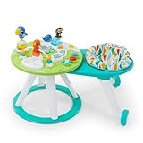 Bright Starts, Around We Go Tropic Cool 2-in-1 Spielstation & Lauflernwagen, Spieletisch mit Lichtern & Musik, 10 Aktivität Spielzeug, motorische Entwicklung, Grün, ab 6 Monaten
