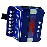 Akkordeon-Knopf – Acordian Mini-Musikinstrumente, tragbar, 7 Tasten, kleiner Akkordeon-Knopf, Akkordeon-Spielzeug für Kinder, pädagogisches Musikspielzeug für Anfänger, Jungen und Mädchen