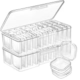 Qualsen 40 Stück Diamond Painting Aufbewahrungsbox, Diamond Painting Zubehör Boxen Mit Deckel, Mini Bügelperlen Aufbewahrung Sortierbox für Kleinteile, Nägel, Strass, Perlen, DIY Handwerk