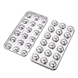 iplusmile Eiswürfelform Kugel aus Edelstahl 304 mit Deckel Selbstgemacht Eiswürfelbereiter für Whisky und Cocktails Einfach zu Reinigen für Zuhause und Bar