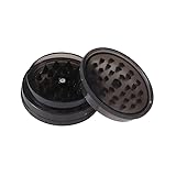 Grinder/Crusher | 3-teilig | Kunststoff | 60mm | Gebrauch von Tabakwaren (Schwarz)