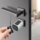 Smart Türschloss Elektronisches Mit Passwort Für 1.4-1.8in Türdicke Schließzilinder Länge ist Einstellbar Manuellen Schlüssel Keycard Unterstützen Haustür Code SchließZylinder Life App Fernbedienung
