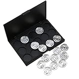 HAPINARY 15 leere Kosmetik Make-up-Behälter Make-up-Spatel Essenz Wimperntusche Rouge-Palette klare Wimperntusche schmink aufbewahrung make-up aufbewahrung Schminkkoffer lidschatten Silver