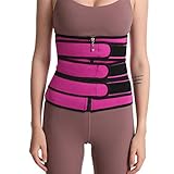 Generisch Frauen Sport Kunststoff-Bund-Fitness Taille Skulpturen Bauchgürtel Bauch Mieder Damen (Hot Pink, XXXXXXL)