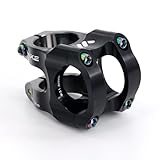 BESNIN Fahrrad Vorbau 0 Grad 31.8mm für Lenker 35mm Kurzer Fahrrad Vorbau Zwei Farben Mix Vorbau Buntes Fahrrad Vorbau (Schwarz und grau)