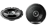 Pioneer TS-G1710F 17 cm Doppelmembranlautsprecher Set mit 2 Lautsprechern (je 280 W max., 40 W Sinus), kraftvoller Klang, hoher Wirkungsgrad, 49.7 mm Einbautiefe, 144 mm Einbauausschnitt, mit Gitter