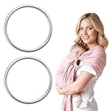 Aluminium Tragetücher Ringe Baby Sling Ringe Weiche Atmungsaktive Tragetuchringe für Kleinkinder Neugeborene Kinder Tragetuch 2 Stück Silber