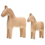TOPBATHY 2st Dala Trojanisches Ornament Spielzeugpferde Zinn Pferde Rodeo Pferde Für Mädchen Pferdeschmuck Pferdemädchen Pferdekopfstatue Auto Hölzern