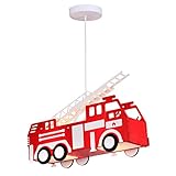 Globo Feuerwehr Auto Hänge Leuchte rot Pendel Lampe Kinder Spiel Zimmer Beleuchtung 15726