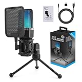 Platzsparendes Mikrofonständer Set Mit Klarem Klang USB Desktop Podcasting Ausrüstung Für Inhaltsersteller Ständer Set