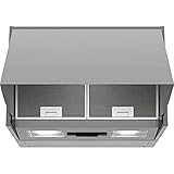 Bosch DEM66AC00 Serie 2 Zwischenbauhaube, 60 cm breit, Um- & Abluft, LED-Beleuchtung gleichmäßige Ausleuchtung, Drucktastenschalter, 3 Leistungsstufen, Metallfettfilter spülmaschinengeeignet