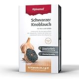 Alpinamed Schwarzer Knoblauch: vegan, laborgeprüft, 60 Kapseln, mit Vitamin B1 und B2, Schwarzknoblauch-Extrakt zur Unterstützung der Herzgesundheit & zum Schutz der Zellen vor oxidativem Stress
