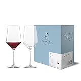 Zwiesel Glas Cabernet Rotweinglas Pure (2-er Set), anmutige Weingläser für Rotwein, spülmaschinenfeste Tritan®-Kristallgläser, Made in Germany (Art.-Nr. 122315)