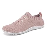 Merdoo Barfußschuhe Damen Herren Bequeme Barfuss Schuhe Damen Slip On Sneakers Weich Sportschuhe Leicht Turnschuhe rutschfest Hausschuhe Atmungsaktiv Barfussschuhe Sommerschuhe Unisex Rosa 38EU