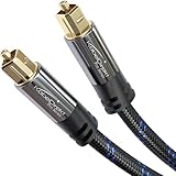 KabelDirekt – TOSLINK-Kabel Nylon-Braiding, optisches Audiokabel – 2 m – Glasfaserkabel für Soundbar (TOSLINK auf TOSLINK, digitales S/PDIF-Kabel, Stereoanlage/Verstärker, Heimkino, Xbox One/PS4)