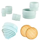 Scone Cutter, Mince Pie Cutter, Plastic Round Shaped Cookie Molds, Scone Cutters for Baking, Fluted Round Cookie Cutters, DIY Baking Cutter Pastry Cutters, for Pastry, SconesDough, Biscuits