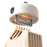 Elektrischer Wäschetrockner, 68 °C Konstante Temperatur, Wäscheständer mit 360°3D-zyklus, Mehrstufige Einstellung, 1–8 Stunden Smart-Timer für Unterwäsche, Kinderkleidung, Wohnung, Innenbereich