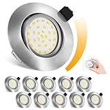LichtlordLED Einbaustrahler 230V Dimmbare,Extraflach-25mm Schwenkbarer Spot 5W 600 lm, Bad Einbauleuchten Deckenspots Neutralweiß 4500 K, Einbauspots für Badezimmer Küche Wohnzimmer,10er Set