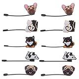 GARVALON 10 Stück Teiliges Silikon Strohhalm Schutzkappen in Tierform Wiederverwendbare Trinkhalm Abdeckungen Langlebig und Sicher für Schule Büro Reisen und Outdoor Aktivitäten